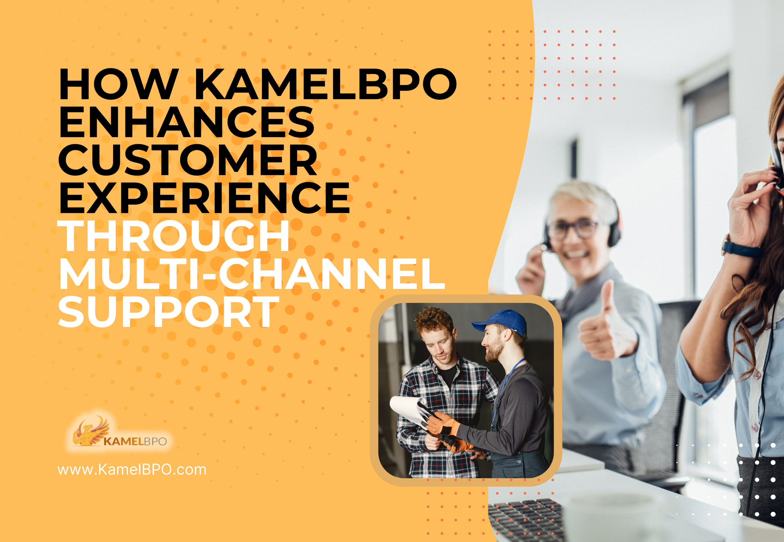 Kamel BPO agents delivering multi-channel support to customers across various communication platforms for improved service and engagement